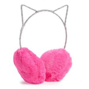 TUCKER + TATE Girls' Pink Cat Ear Faux Fur Earmuffs